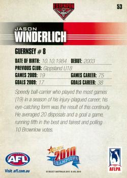 2010 Select AFL Champions #53 Jason Winderlich Back